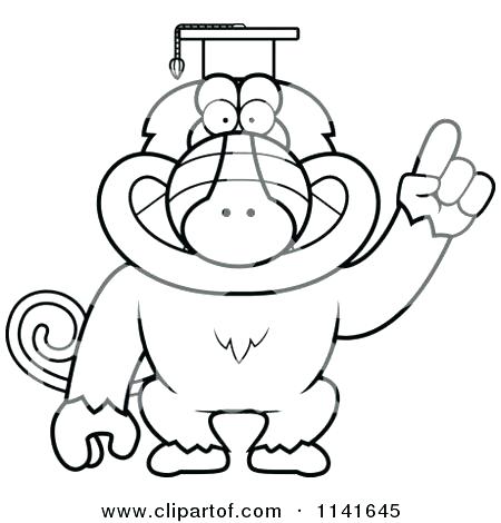 450x470 Finger Coloring Page Baboon Coloring Pages Cartoon Of A Black