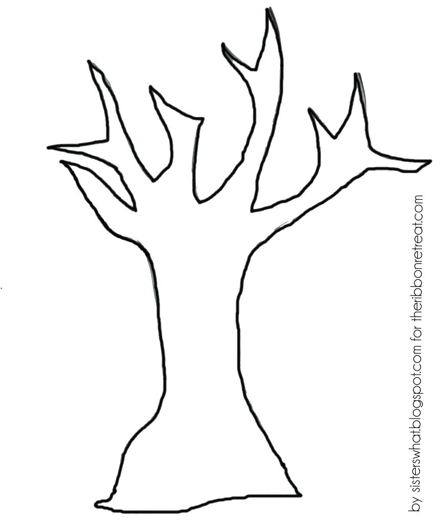 878x1024 Template Thumbprint Tree Template Fall Printable By Com Coloring