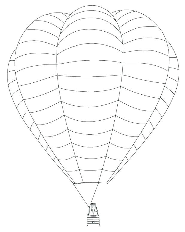618x777 Drawn Hot Air Balloon Wedding Fingerprint Pencil And In Color