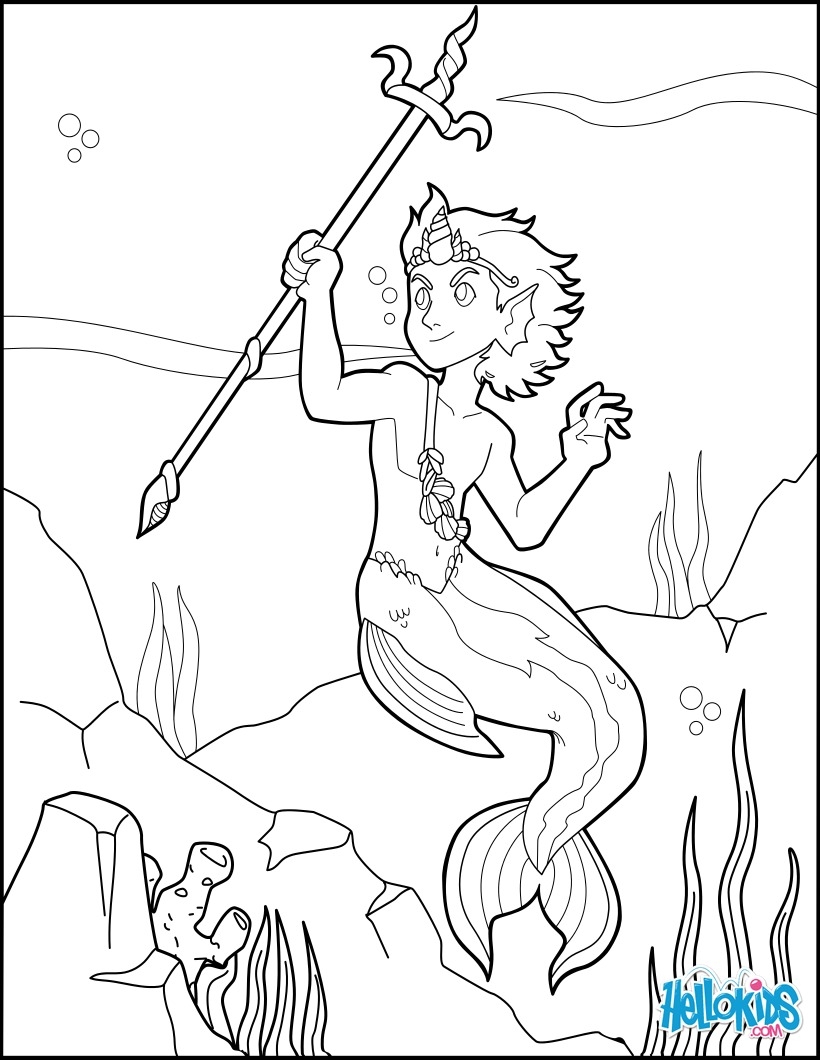 820x1060 Mermen Coloring Pages To Print Coloring For Kids 2018