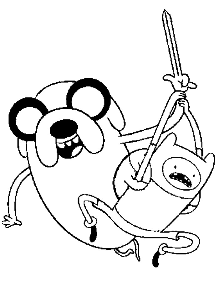 Finn And Jake Coloring Pages