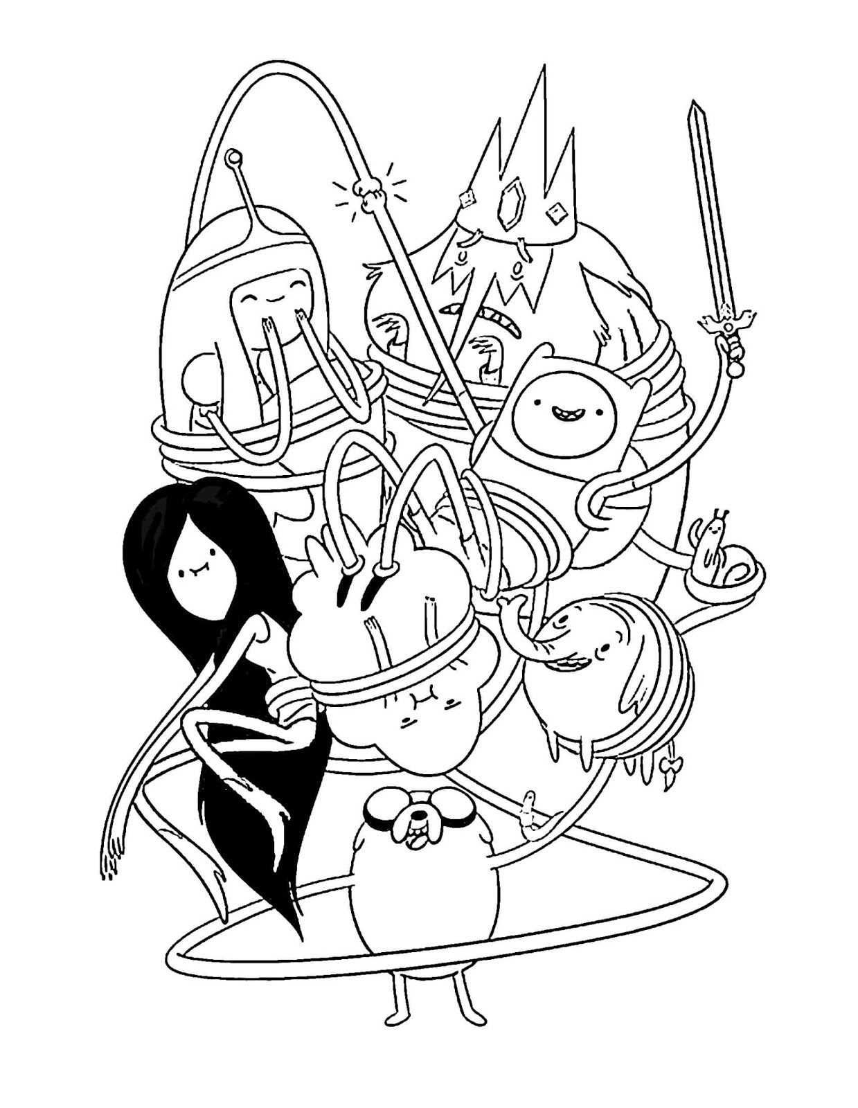 1239x1600 Cartoon Network Adventure Time With Finn And Jake Coloring Pages
