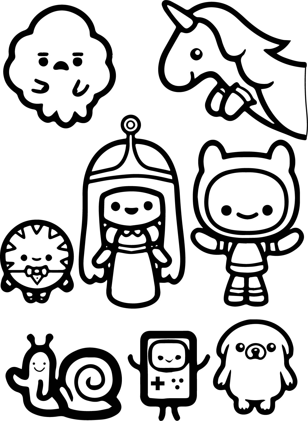 1228x1680 Adventure Time Finn And Jack Child Coloring Page Pages