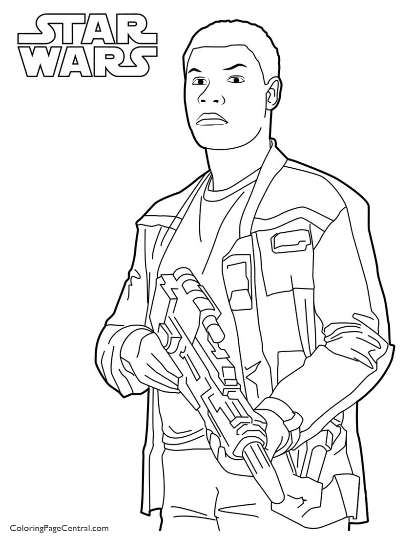 850x1100 Star Wars Finn 01coloring Page Coloring Page Central