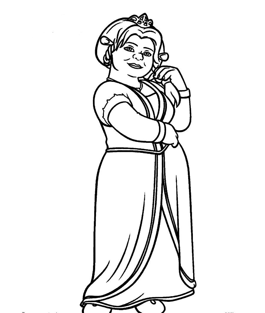 900x1063 Princess Fiona Coloring Page Printable Noticeable Pages