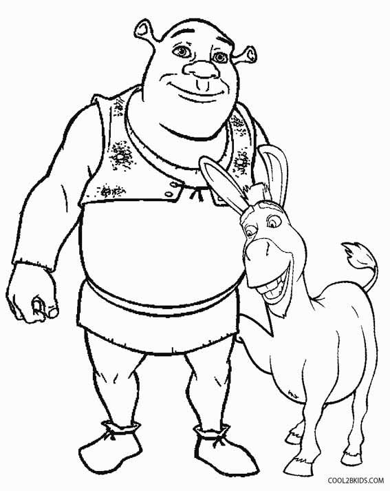 567x713 Printable Shrek Coloring Pages For Kids Cool2bkids Dibujos