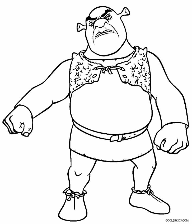 727x850 Printable Shrek Coloring Pages For Kids Cool2bkids