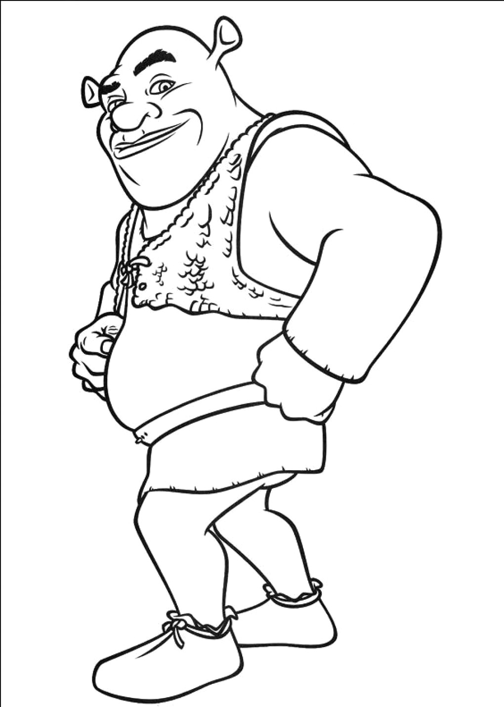 1020x1430 Shrek And Fiona Coloring Pages For Kids Beautiful Inside