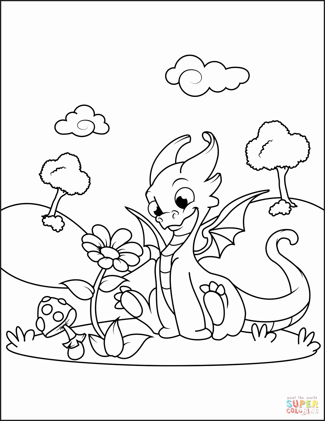 1077x1395 Fire Breathing Dragon Coloring Pages Newcoloring123