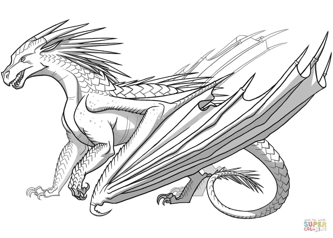 1129x807 Realistic Fire Breathing Dragon Coloring Pages 13 F The Icewing