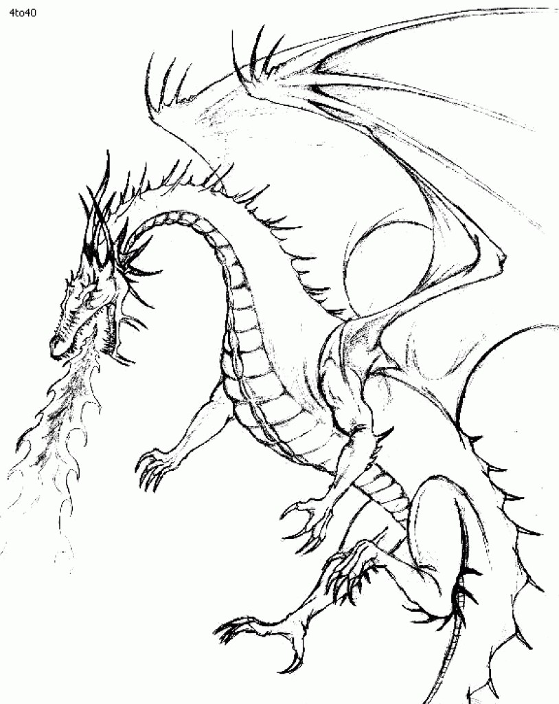 814x1024 Coloring Pages Of Dragons Breathing Fire Copy Fire Breathing