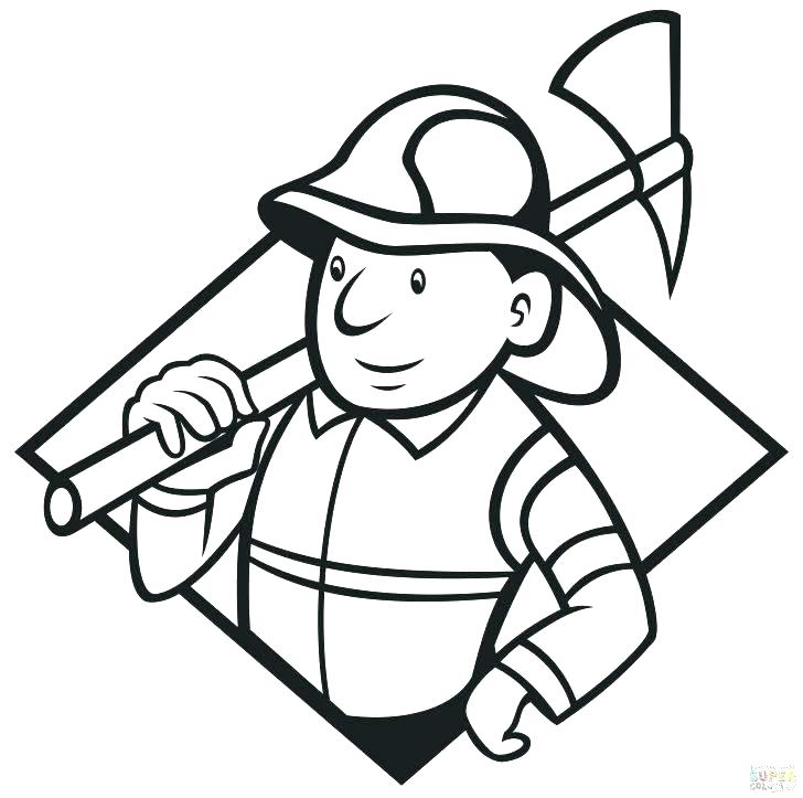 728x723 Fireman Coloring Page Fire Fighter Coloring Pages Fire Fighting