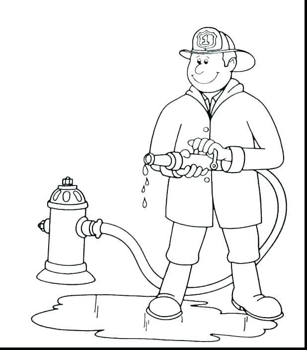 618x704 Fireman Coloring Page Fireman Coloring Pages Firefighter Coloring