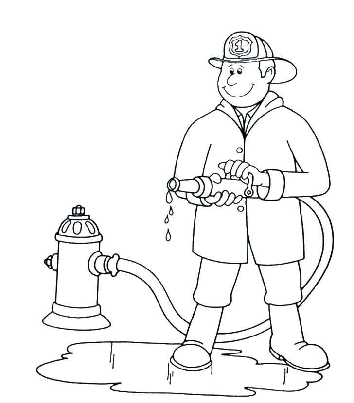 728x830 Fireman Coloring Pages Fireman Coloring Sheet Here Are Fireman