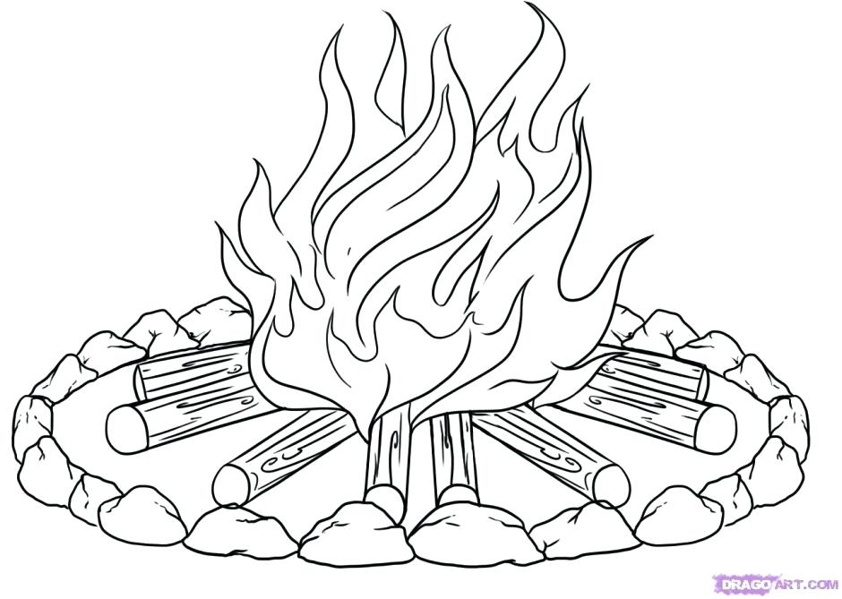 940x669 Fire Coloring Pages