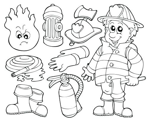 500x407 Fire Coloring Pages Printable Fire Fighter Coloring Pages Fireman