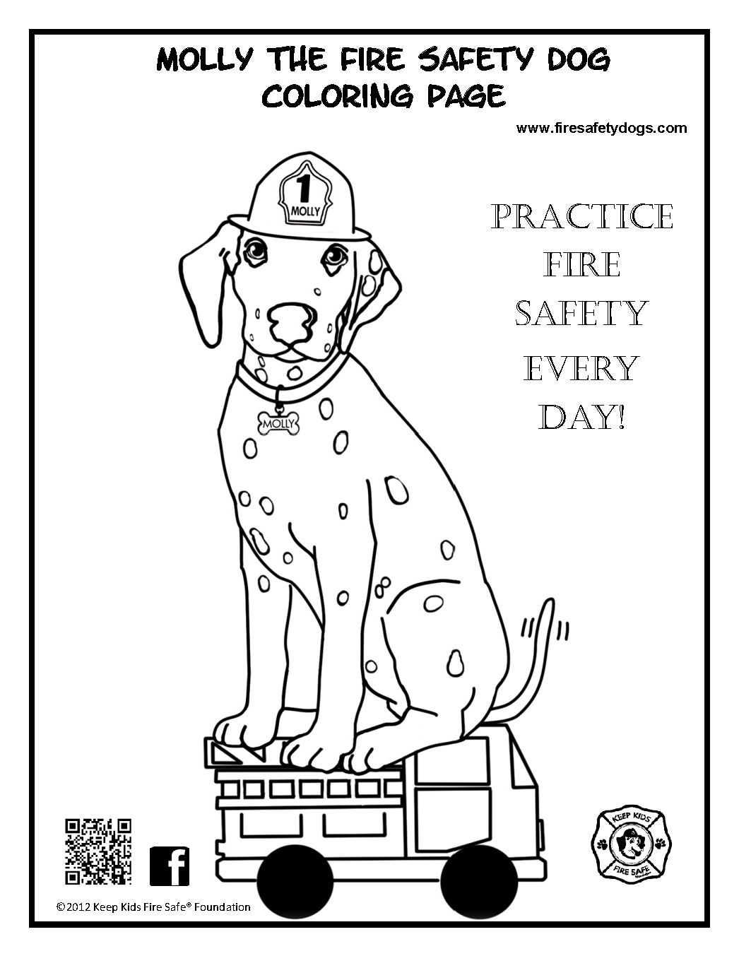 1046x1353 Molly The Fire Safety Dog Coloring Page Inside 7