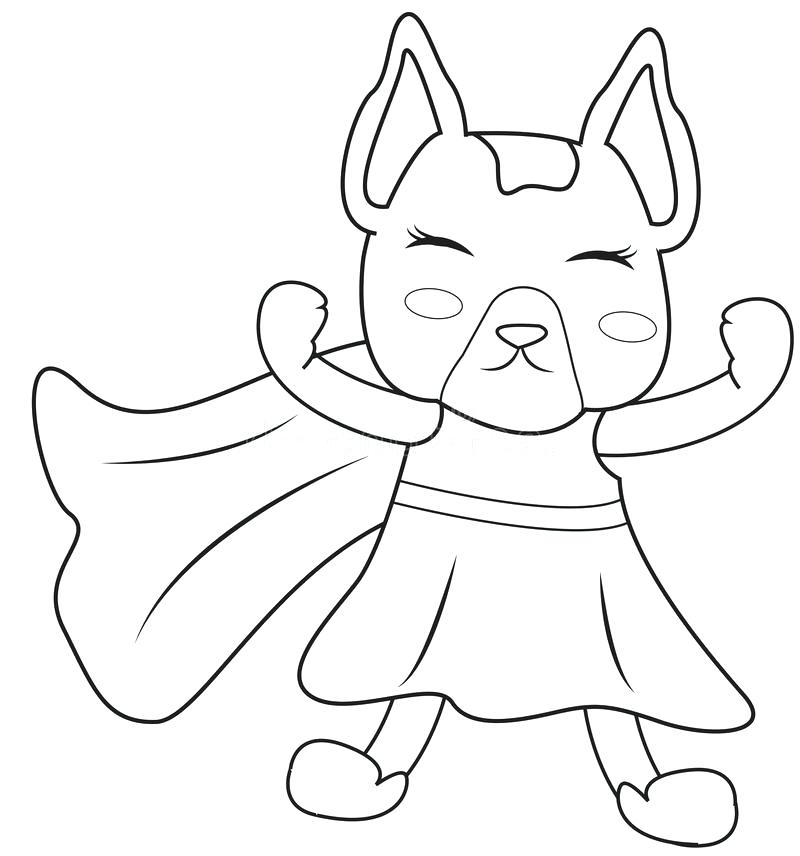 800x856 Superhero Dog Coloring Page Stock Illustration Illustration