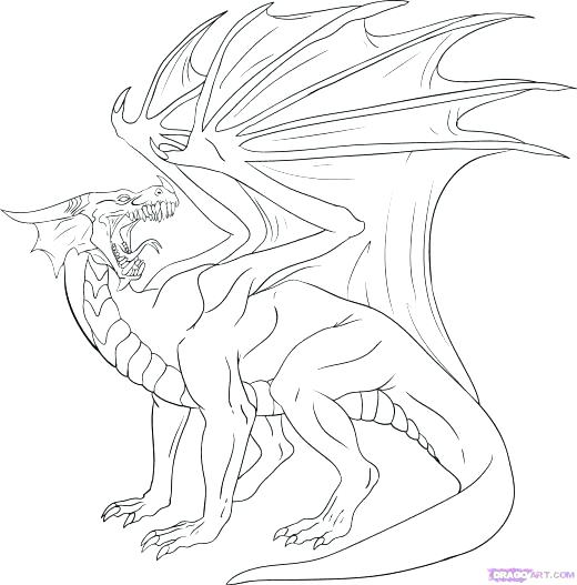 520x527 Fire Breathing Dragon Coloring Pages Fire Coloring Pages Fire