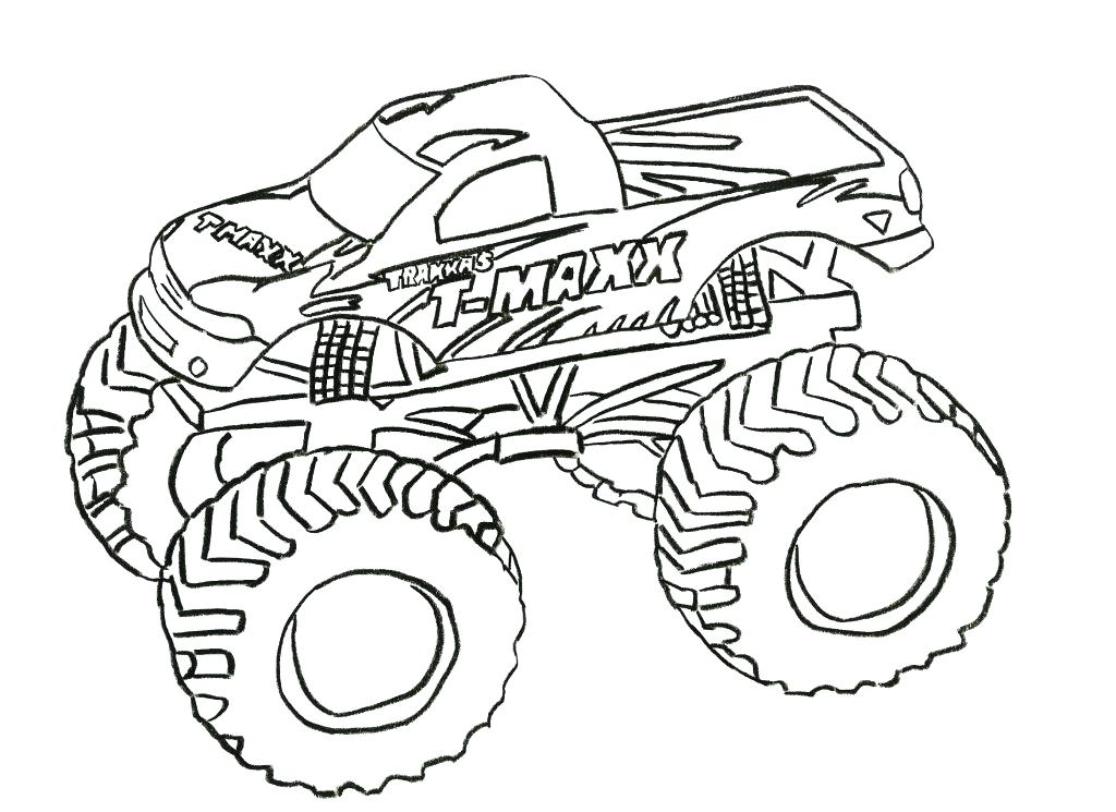 1024x745 Fire Engine Colouring Pictures To Print Monster Truck Color Page