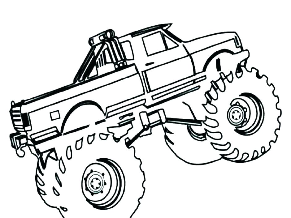 940x705 Fire Truck Coloring Page Free Printable Monster Truck Colouring