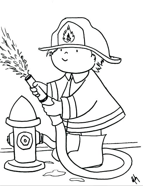 490x636 Fire Extinguisher Coloring Pages Safety And Department Page