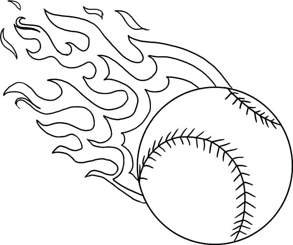 600x501 Baseball Coloring Pages Printable Flames Coloring Pages Free