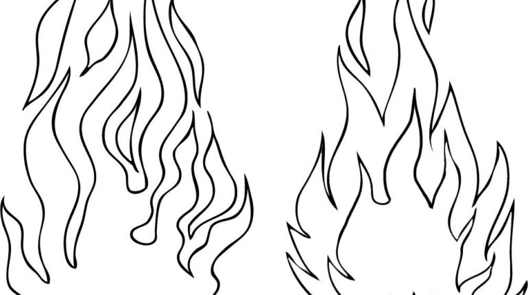 770x430 Flames Coloring Pages Best Of 20 Images Flames Coloring Pages