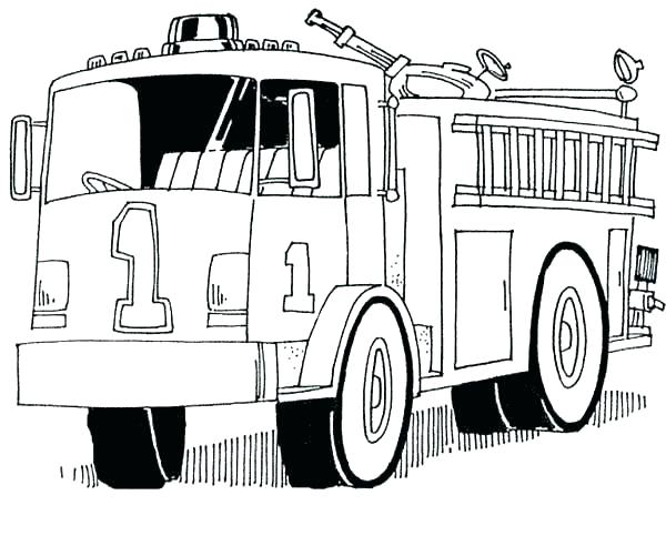 600x492 Fire Engine Coloring Page Free Printable Fire Truck Coloring Pages