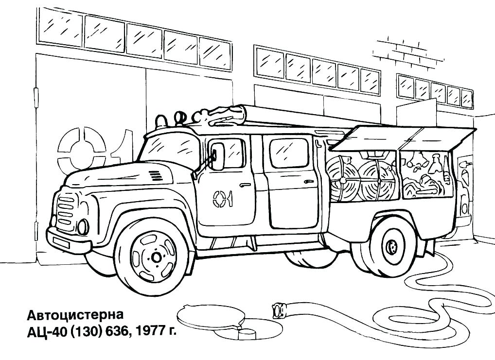 Fire Station Coloring Pages