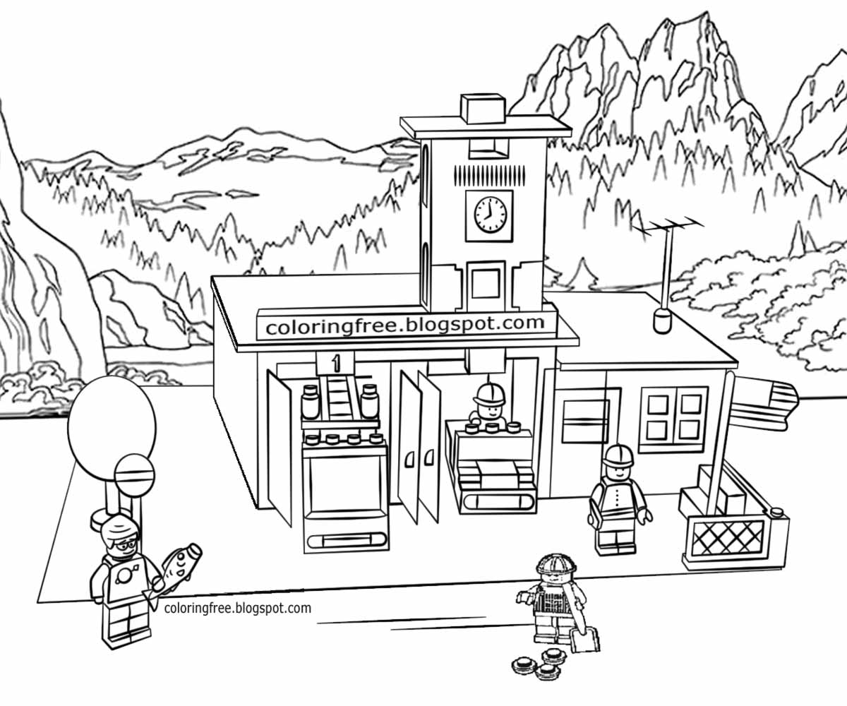 1200x1000 Cool Fire Station Coloring Page Cool Inspiring Ideas