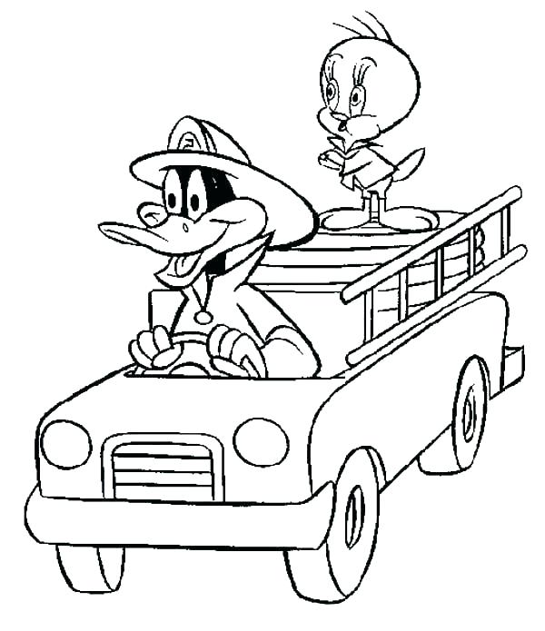 600x695 Fire Station Coloring Page