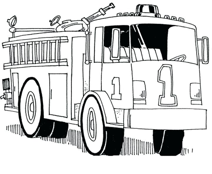 720x590 Coloring Page Fire Truck Printable Fire Truck Coloring Page