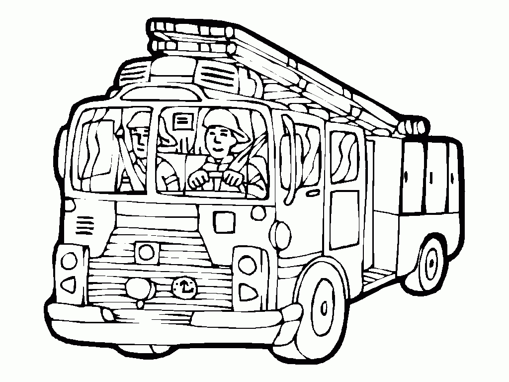 Fire Truck Coloring Pages For Kids
