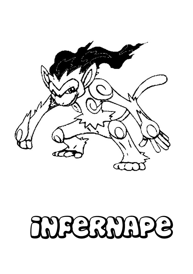 749x1060 Infernape Coloring Pages