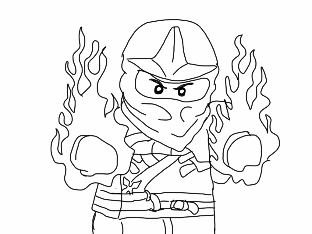 1024x768 Ninja Coloring Pages