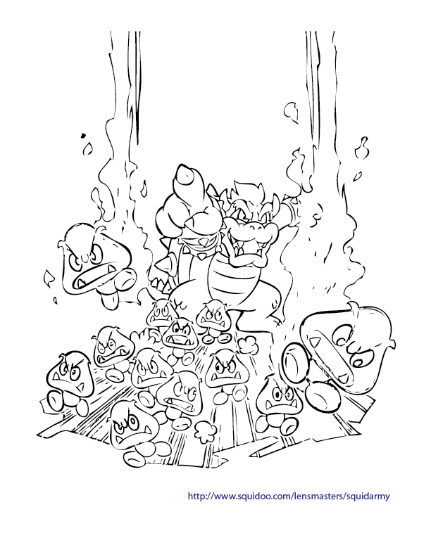 612x792 Super Mario Fireball Coloring Pages