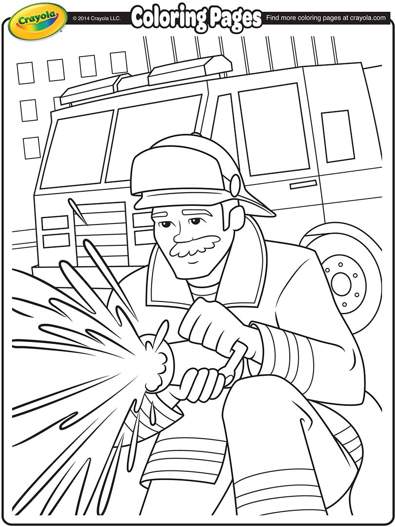 810x1080 Firefighter Coloring Page