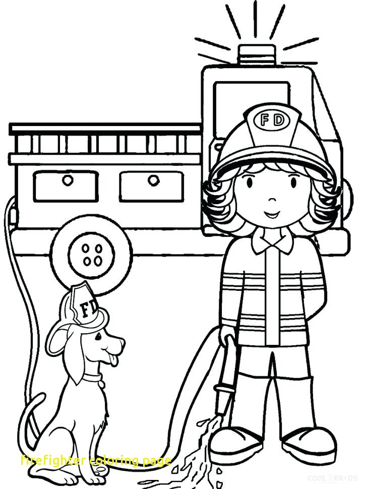 728x970 Firefighter Coloring Page With Firefighter Coloring Pages Line