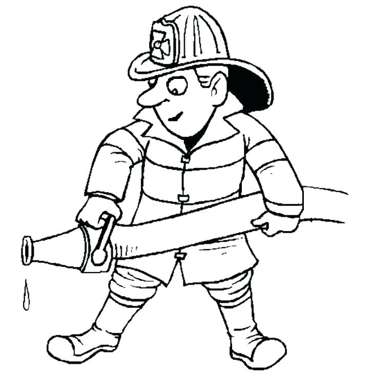 728x728 Firefighter Hat Coloring Page Fireman Coloring Page Firefighter