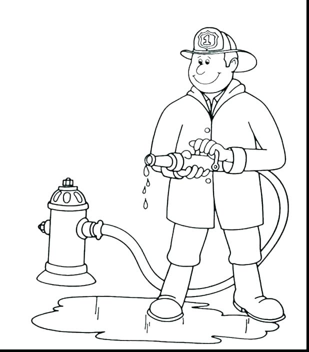 618x704 Fireman Coloring Page Coloring Pages Fire Firefighter Hat Coloring