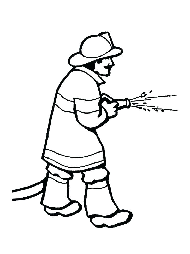 728x971 Fireman Coloring Page Firefighter Coloring Book Firefighter Hat