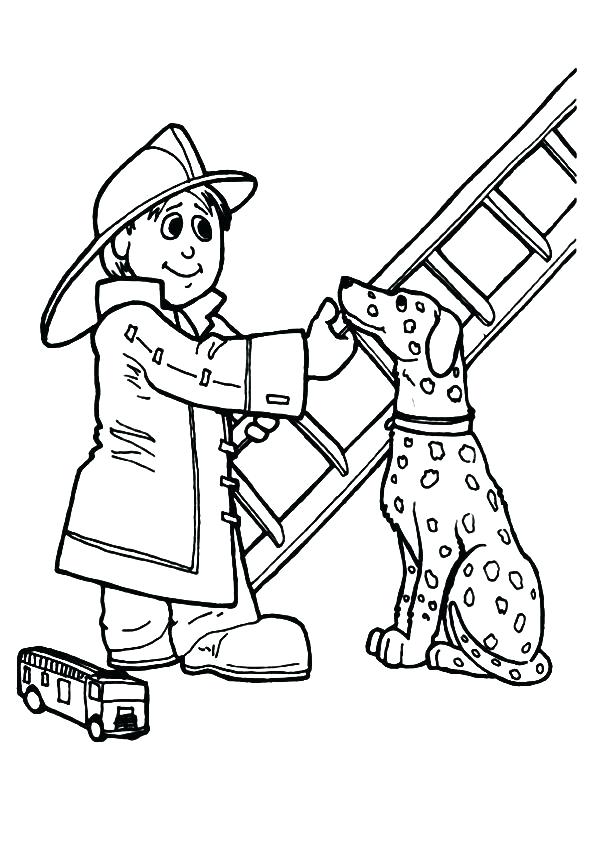 595x842 Fire Fighter Coloring Page Firefighter Hat Coloring Page Convobox.co