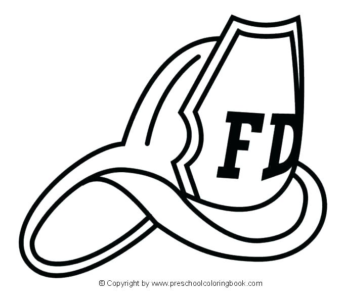 680x600 Firefighter Hat Coloring Page Coloring Page 2 Firefighter Hat