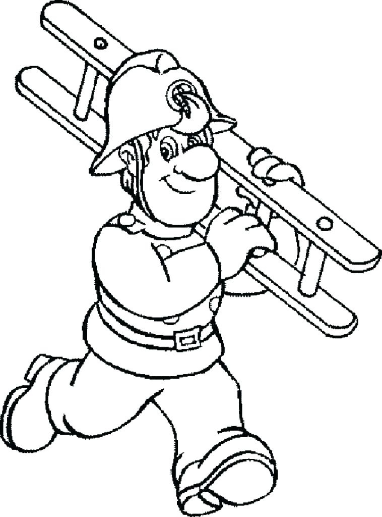 758x1024 Fireman Coloring Page Firefighter Coloring Book Coloring Page