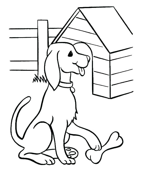 600x734 Dog House Coloring Page Dog House Coloring Page Dog Bone Printable