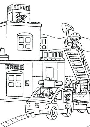 300x421 Fire Station Coloring Page Fire Station Coloring Pages Best Photos