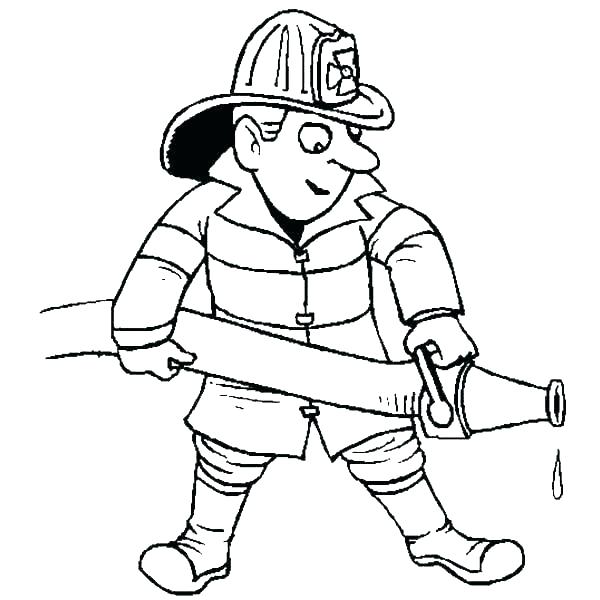 600x600 Fireman Coloring Sheets Coloring Firefighter Coloring Page Lovely