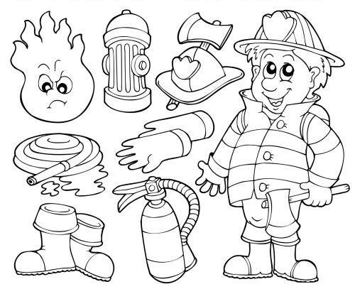 500x407 Security Fireman Pictures To Color Coloring Pages Free Printable