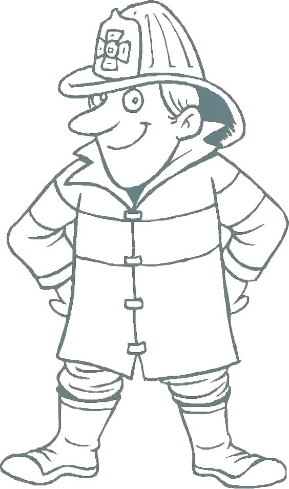 564x954 Community Workers Coloring Pages Fireman Hat Coloring Page